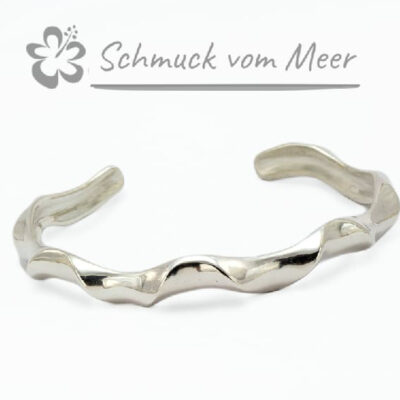 Armspange Welle Armreif /Spange Silber massiv