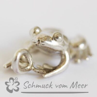 Kettenanhänger Frosch Silberfrosch als Kettenanhänger mit großer Öse